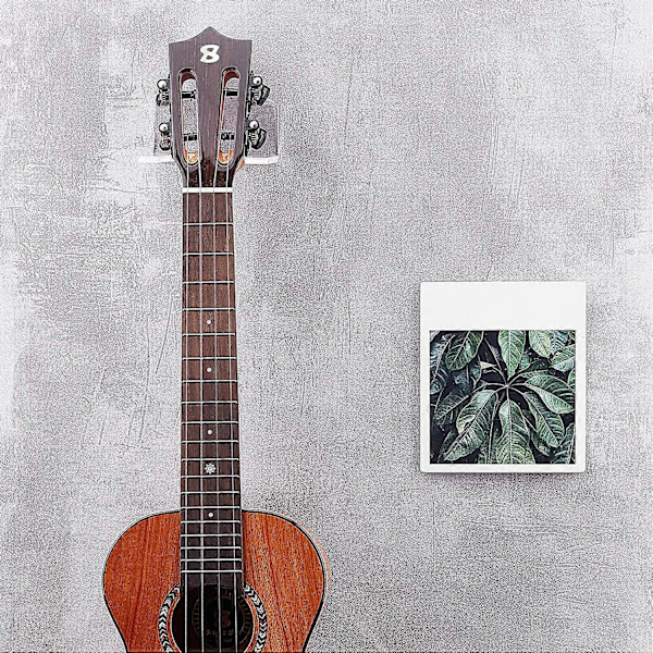 2-pack Akryl Gitarr Väggfäste Set 2st Klar Gitarr Väggfäste med 4st Järnskruvar och Plastpluggar 9.4x10x4.85cm Gitarr Väggkrok Fäste för Gitarr