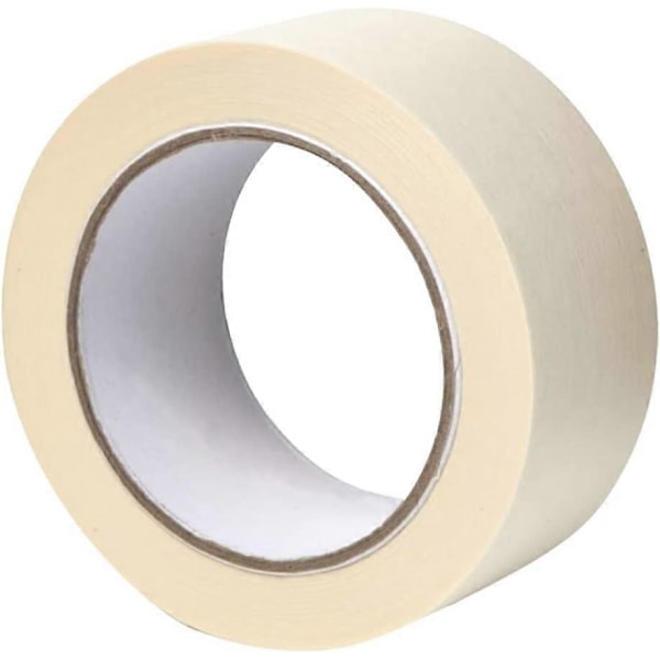 2-pack Premium Bred Maskeringstejp, 20 m x 50 mm (2\") - Högkvalitativ Målar- & Dekoreringstejp - 2 Rullar
