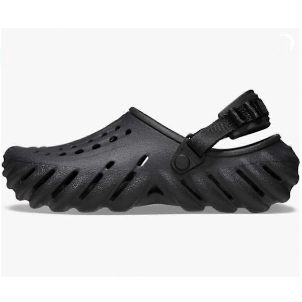 Unisex Klassiska Echo Clog Platform Skor Slip On Sandaler Tjock Sula Slide Skor black M8W10 41 42