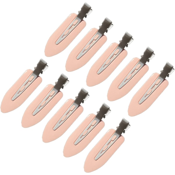 10 st No Bend Hair Clips - Girls Women Makeup No Crease Hair Cl Rosa *10