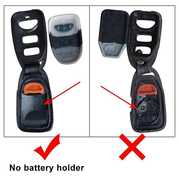 3-knapps fjärrnyckelskal PG157 för 2007 2010 KIA Sorento