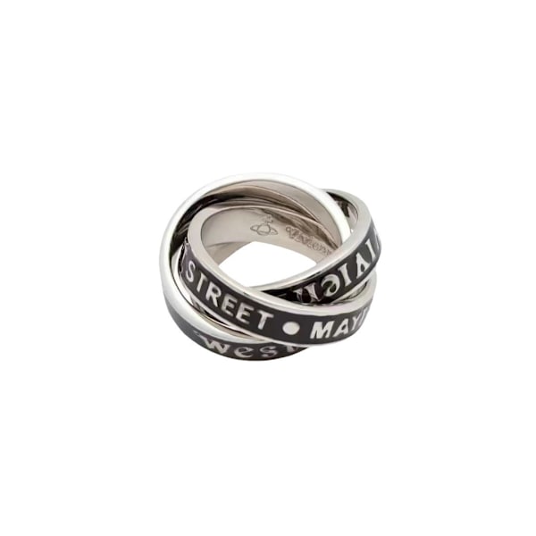 Emaljerad Ring med Tre Lager av Inpackning, Symboliserar Aldrig Separation. Tre Lager av Saturnusring för Kvinnor 7