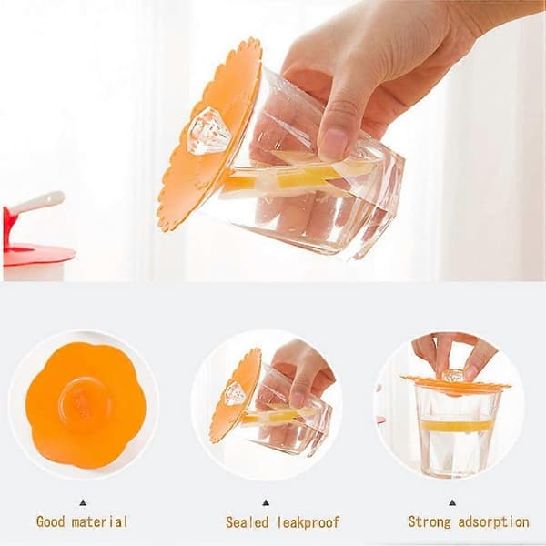 6 st Silikon Glas Koppskydd ingen kopp