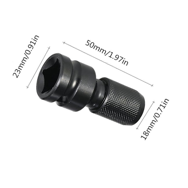 2-pack 1/2\" Fyrkant till 1/4\" Hex Socket Adapter, Snabbkopplings Impact Spärrchuck Converter och Skruvmejsel Bit Hållare Socket