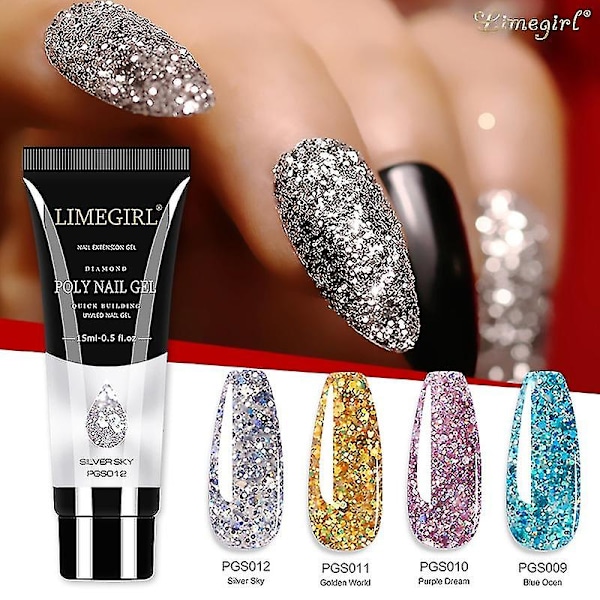 Newway Manikyrset - Gellack Kit med Nagelfräsmaskin, Nagellamp, Akrylkit zh159-1
