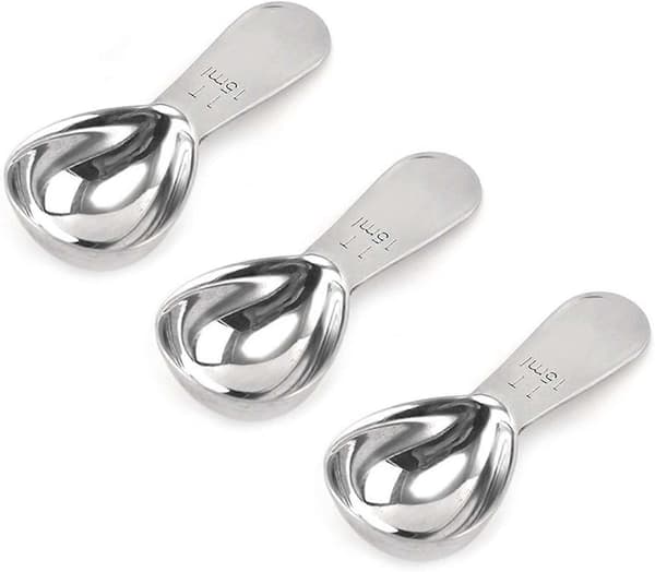 Kaffemått 3st Rostfria Måttskedar 15ml Silver