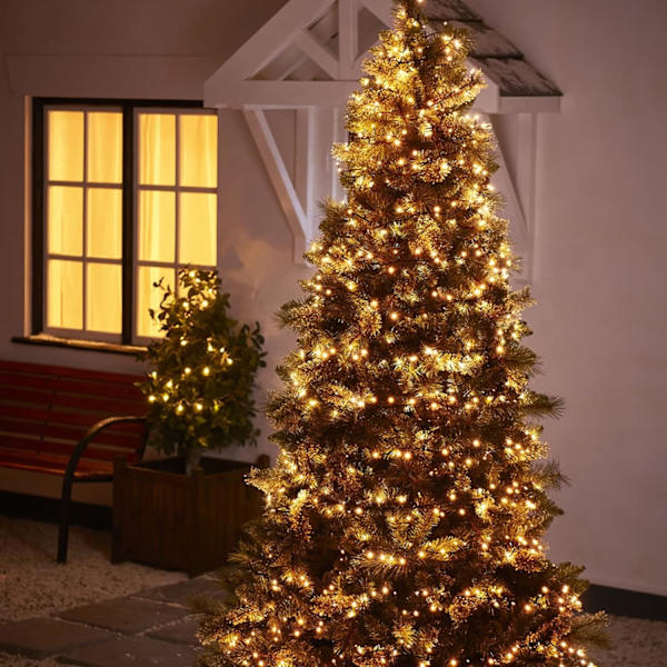 Ljusa 300 LED julslingor, 100 FT anslutningsbar vattentät Warm White 2000 LED