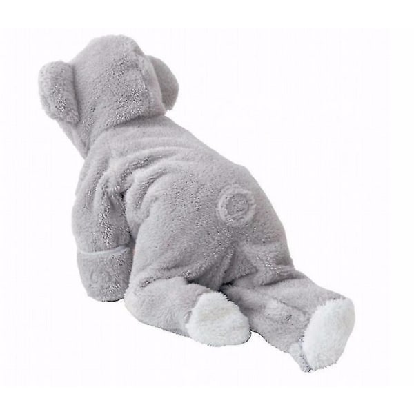 Nyfödda Bebis-Rompers Höst Vinter Varma Fleece Bebis Pojkar Kostym Brun 9-12M