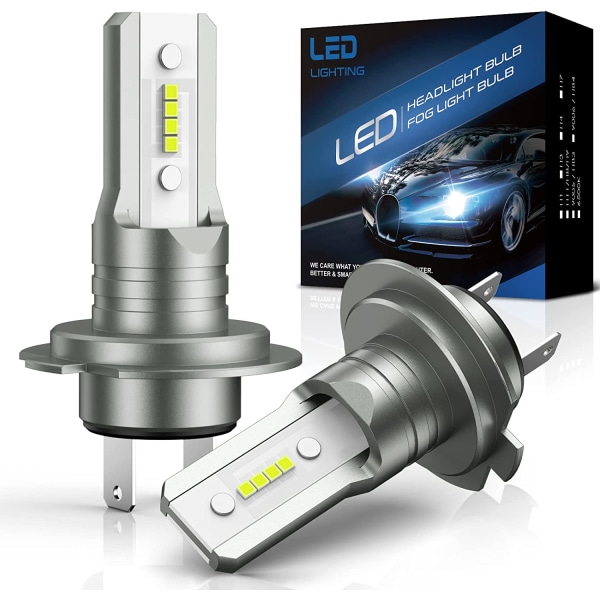 H7 LED-strålkastare, 12V 6500K Kallt Vit CSP H7 LED Låg/Hög