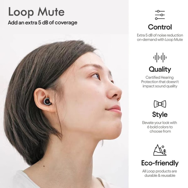 12PCS öronproppar för Loop Engage, Mute Earplugs för Loop Experience, Ear Plug Switch white