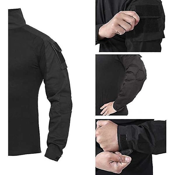 Taktisk Combat-T-shirt för Män, Utomhus 2eply-11yj51-3 Black L
