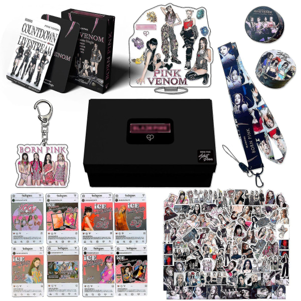 161 st Svart Rosa Born Pink Album Presentbox Set Blink Fans Gift Mercha