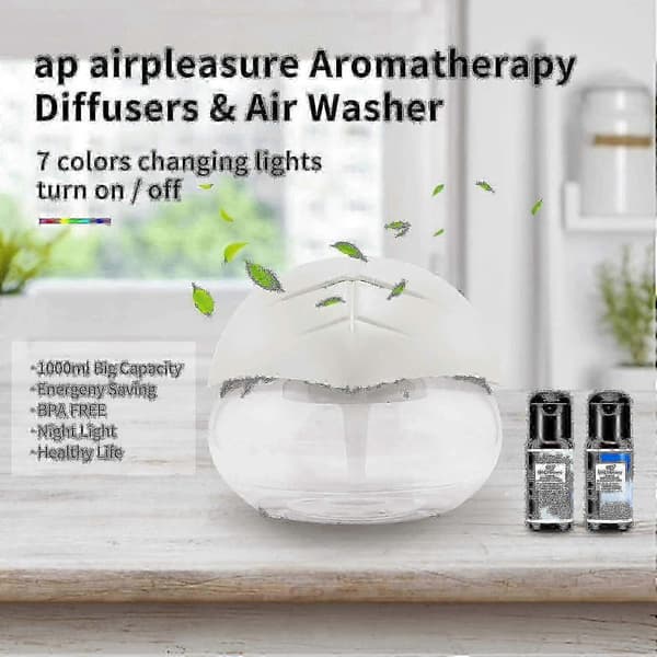 Vit aromdiffusor för små utrymmen med luftrening