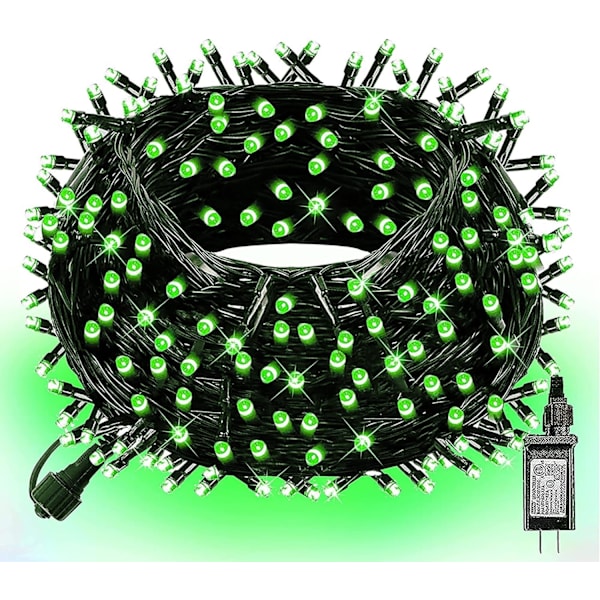 Ljusstarka 300 LED-julkulor, 30,5 meter, Anslutningsbara, Vattentäta Green 300 LED
