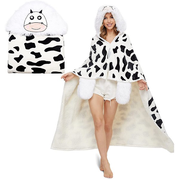 Julklappar för mjölkkor - Stor Lamm Snuggle Hoodie Pläd, One Size