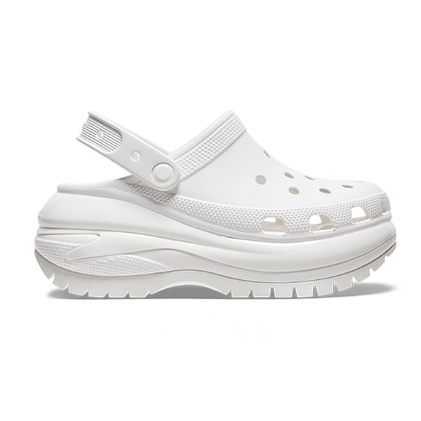 Kvinnors Klassiska Platform Clogs Klassiska Hål Strandtofflor Vit färg 39-40