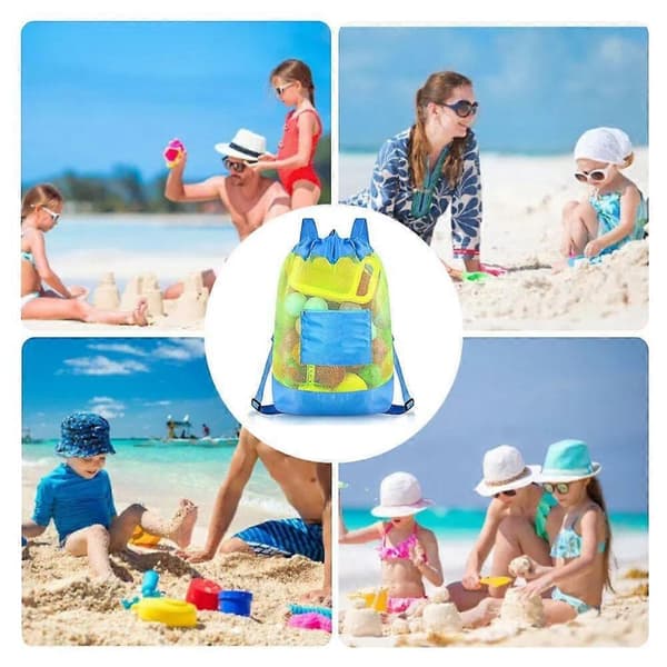 Strandleksaker Väska Snäckväskor Strandväska för Barn Mesh Strandväskor Barn Snäckskal Mesh Väska