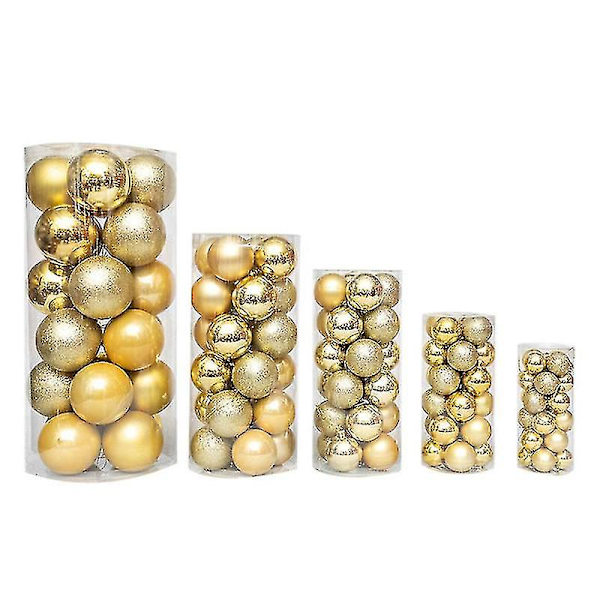 24st julbollsprydnader Splittrsäker julgranskulor Dekor Gold 3cm
