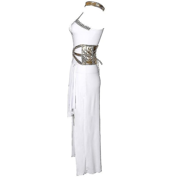 Grecian Goddess Womens - Vit grekisk klänning, 3-delads Gorgeous Go för kvinnor white XL