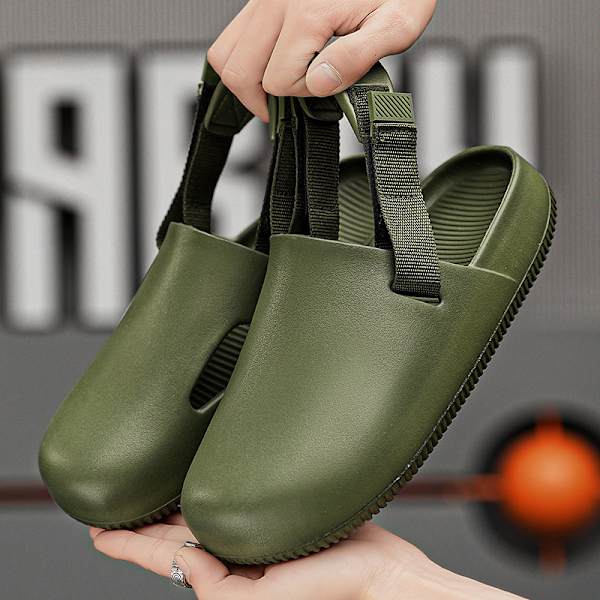 Sandaler för Kvinnor och Män Spänne Justerbara Tofflor EVA Platt Sandaler Träskor 44