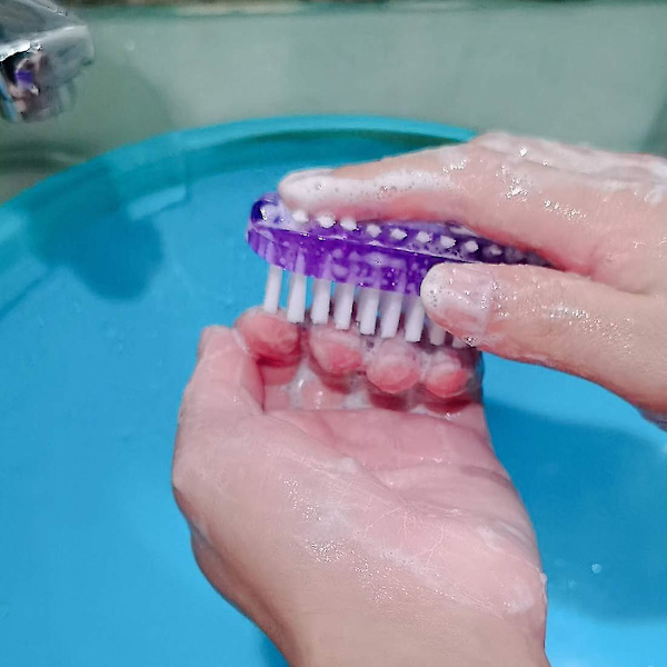 Rengöringsnagelborste Dubbelsidig skurborste Nagelskurborste - 4 st