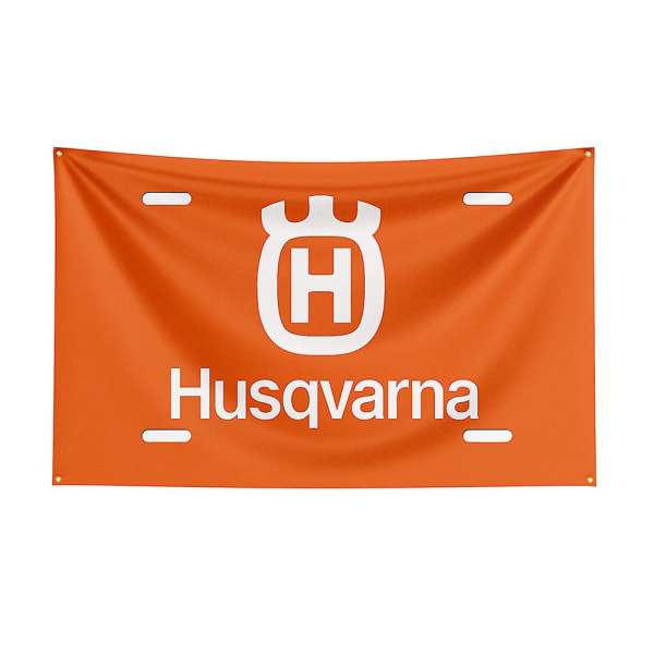 3x5 Husqvarna Flagg Polyester Tryckt Racing Motorcykel Banner För Dekoration 120 x 180cm B