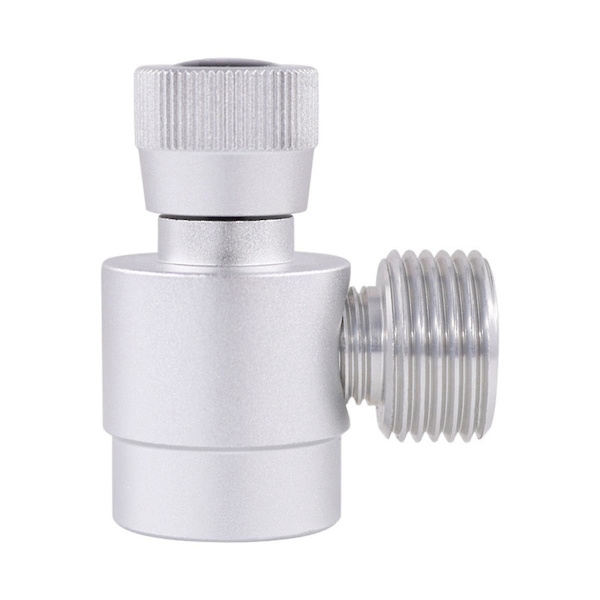 CO2-cylinderadapter för påfyllning, Självtillverkad gascylinderregulator M10X1 till W21.8 14 Adapter för Argon, CO2, Blandgas, Silver
