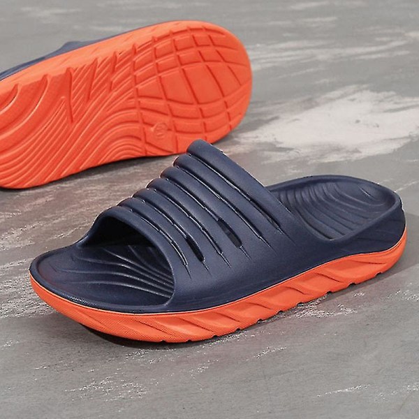 Mens Recovery Sandaler Med Bekväm Plantar Fasciitis Arch Su Blue EUR 43