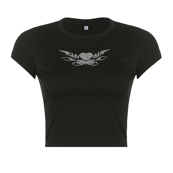 Kvinnor Y2k Kläder Crop Tops Sommar 2023 T-shirts Goth Grunge Y2k M