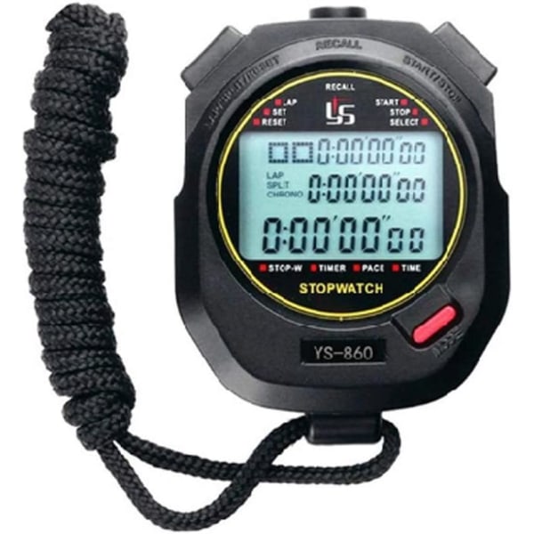 Stoppur Timer Tre Rader Svart färg YS-8120(120 roads)