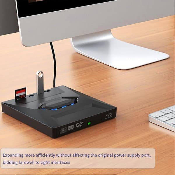 Extern DVD CD-brännare CD- och DVD-spelare Typ C/USB3.0 Extern DVD CD-enhet för PC Laptop Windows 11/10/8/7