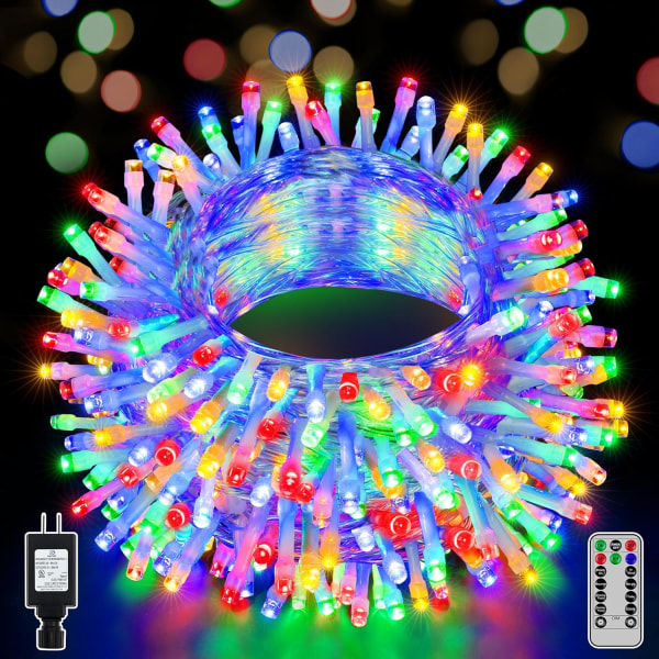 shineshine Christmas Lights 164FT/500LED, Vattentät utomhusslinga Li Multicolor 500 LED