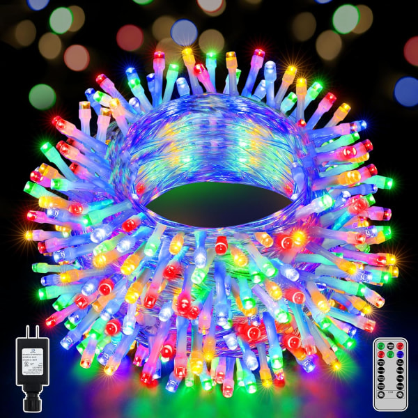 shineshine Julbelys 164FT/500LED, Vattentäta Utomhus Strängljus Multicolor 500 LED