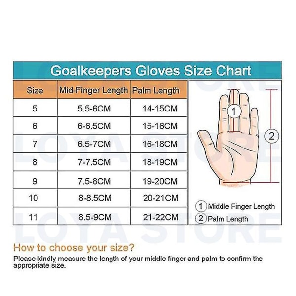 4mm Latex Målvaktshandskar Tjockade Professionella Fotbollsmål 10 Orange