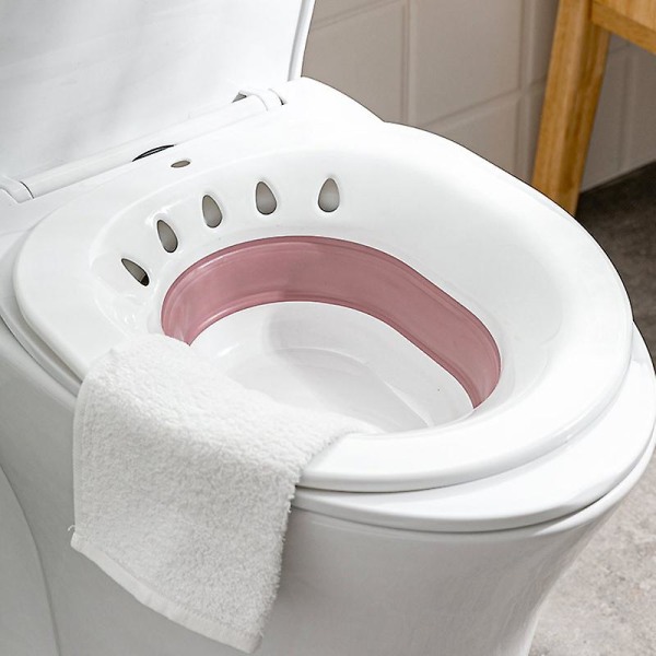 Hopfällbart Sitz-badkar för toalett, sittplats Sitz-badkar för gravida kvinnor,