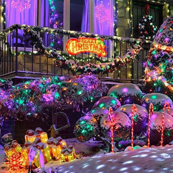 200 LED Flerfärgade Julbelysning Utomhus Vattentät, Utbyggbar 20m Multicolor 300 LED