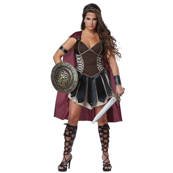 Medieval Roman Xena Warrior Cosplay för kvinnor Spartan Warrior Cosplay L Clothing only