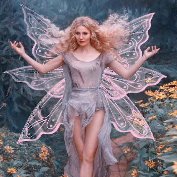 Bebetter New Fairy Wings För Flickor Vuxna, Barn Dam Fjärilsvingar green1