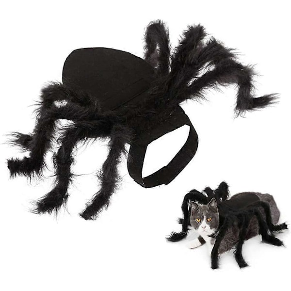 Halloween Spindel Husdjurskostymer, Hund Spindeldräkt, Hundkläder Plysch Spindel Cosplay Kostym, Liten Storlek