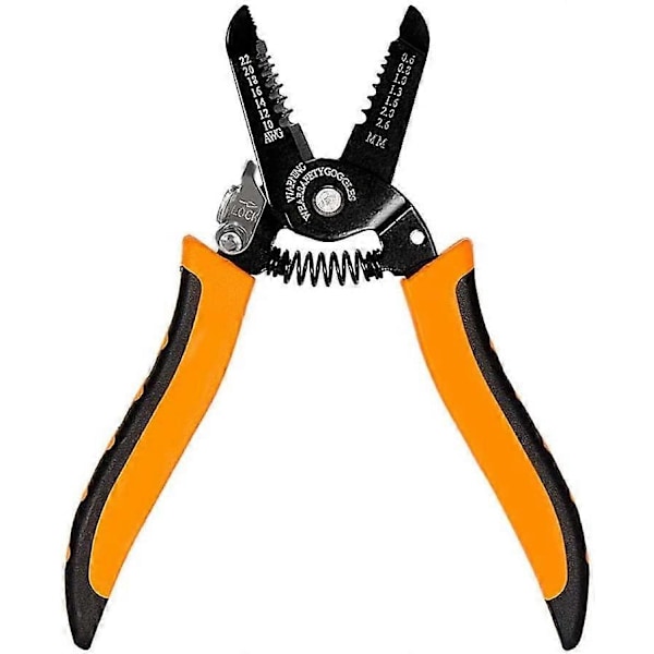 Precision Kabelskalare Kabelskärare Elektrisk Kabel Skär- och Skalverktyg Fjäderbelastad Kabelskalare för Solid och Flertrådig Kabel 10-22 AWG Ergonomisk