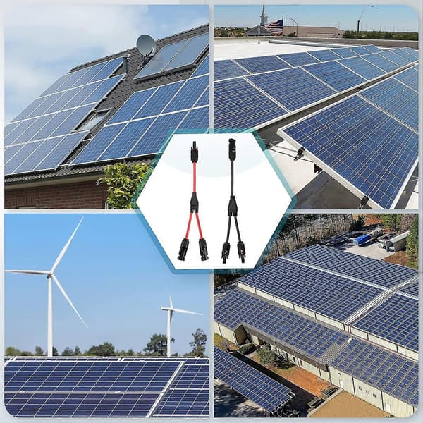 Solpanelkabelkontakt Professionell (1 till 2 stift) Y, MMF + FFM Solar Adapter 1 Par