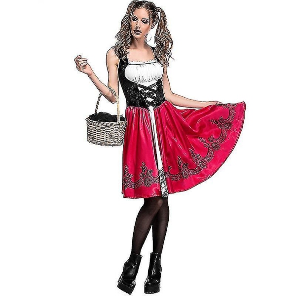 Damkostym Rödluvan Halloween Fantasy Hen Party M
