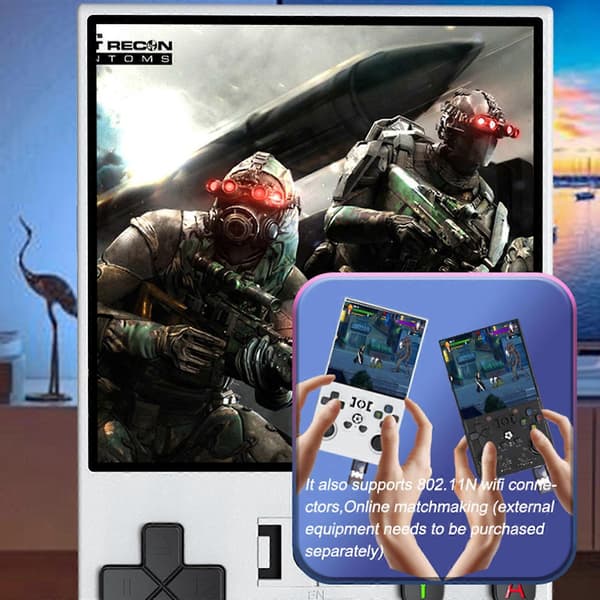 R36 MAX Retro Handhållen Videospelskonsol White
