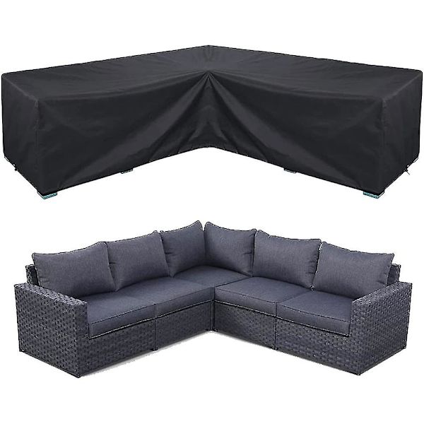 Hörnsoffaöverdrag Vattentätt Trädgårdsmöbelset Överdrag Utomhus 215x215x87cm