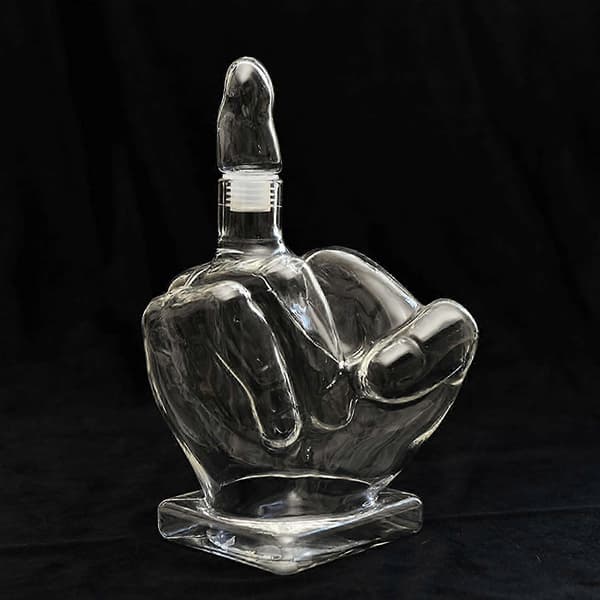 Långfinger Karaff Herr Whiskey Karaff Set Glas Karaff+Lufttät Propp, 100% Ny
