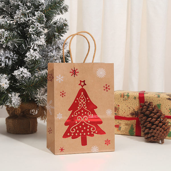 24st Christmas Tote Bag Party Favor Presentpåse Enkelsidig Bronzing Kr Style 2