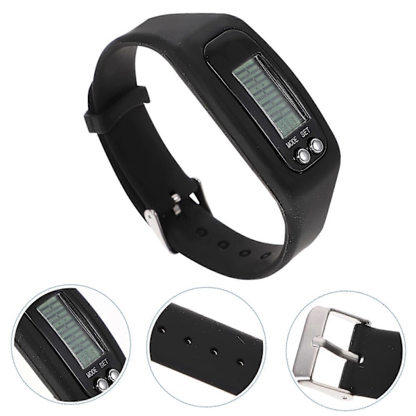 Stegräknarklocka Multifunktionell Stegräknare Klocka Silikon Armbandsstegräknare