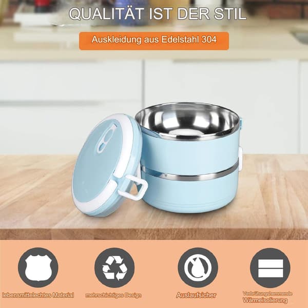 Matlåda för varm mat, stapelbar isolerad låda för varm mat