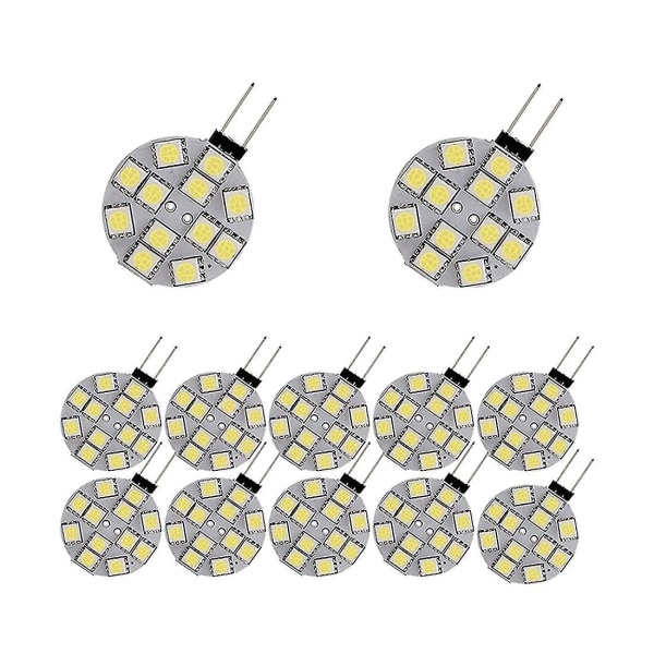 12 st G4 Puck-lampor LED-lampor Sidopinsbas G4 5050 12smd, vit