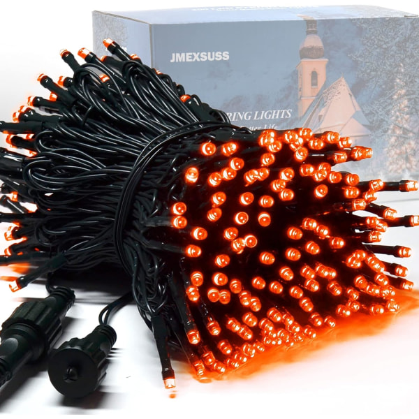 200 LED flerfärgade julbelysning utomhus Vattentät, expanderbar 66f Orange Connectable 200 LED